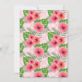 Tropischer Hibiskus Luau Couple's Dusche Einladung (Rückseite)