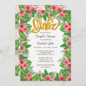 Tropischer Hibiskus Luau Couple's Dusche Einladung (Vorne/Hinten)
