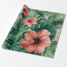 Tropischer Hibiskus & Monstera