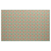 Tropischer Hibiskus Monstera Leaf Minzmuster Stoff (Fat Quarter (45,7 x 55,9 cm))