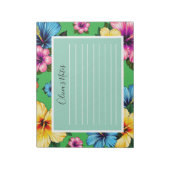 Tropischer Hibiskus Notizblock (Rotiert)