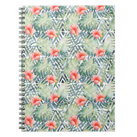 Tropischer Hibiskus Notizblock (Vorderseite)