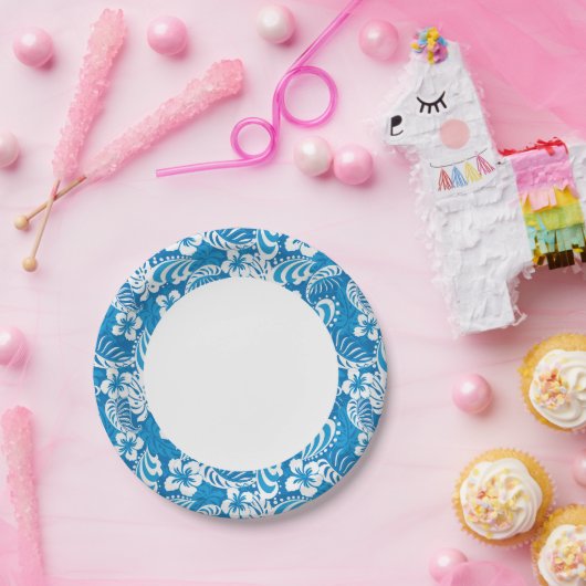 Tropischer Hibiskus Pappteller (Party)