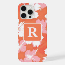Tropischer Hibiskus personalisiertes Monogramm