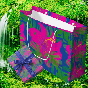Tropischer Hibiskus Philodendron Große Geschenktüte