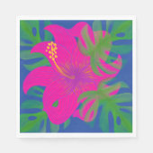 Tropischer Hibiskus Philodendron  Serviette (Vorderseite)