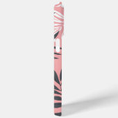 Tropischer Hibiskus Rosa personalisiert Monogramm Case-Mate iPhone Hülle (Rückseite / Rechts)