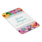 Tropischer Hibiskus Save the Date Magnet (Rechte Seite)