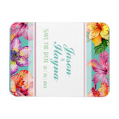Tropischer Hibiskus Save the Date Magnet (Horizontal)