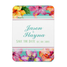 Tropischer Hibiskus Save the Date