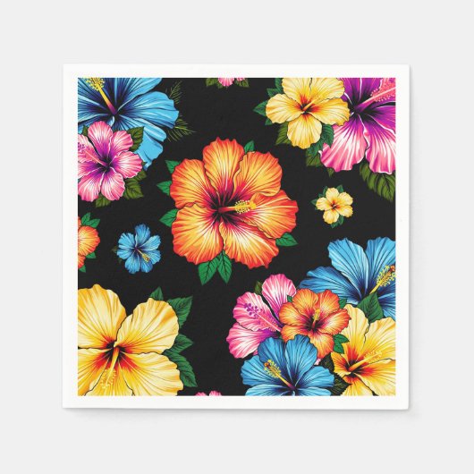 Tropischer Hibiskus Serviette (Vorderseite)