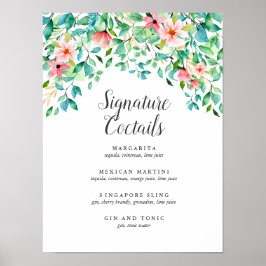 Tropischer Hibiskus | Signature-Cocktail-Menü-Zeic Poster