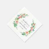 Tropischer Hibiskus | Tropische Hochzeit Serviette (Ecke)