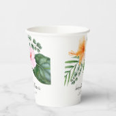 Tropischer Hibiskus und Folios Pappbecher (Links)