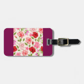 Tropischer Hibiskus und Plumeria Blumenmuster Gepäckanhänger (Vorderseite horizontal)