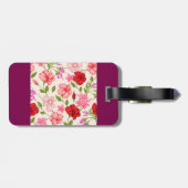 Tropischer Hibiskus und Plumeria Blumenmuster Gepäckanhänger (Rückseite horizontal)