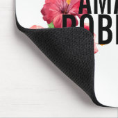 Tropischer Hibiskus Vintag Florals Fettschrift Mousepad (Ecke)