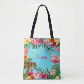 Tropischer Hibiskus Volldrucktasche Tasche (Vorderseite)