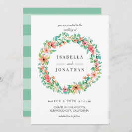 Tropischer Hibiskus | Wasserfarbe Hochzeit Einladung
