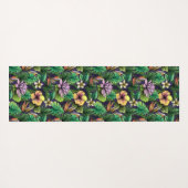 Tropischer Hibiskus Yogamatte (Rückseite (Horizontal))