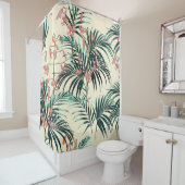 Tropischer Hintergrund mit Dschungel-Pflanze. Naht Duschvorhang (Beispiel)