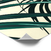 Tropischer Hintergrund mit Dschungel-Pflanze. Naht Poster (Ecke)
