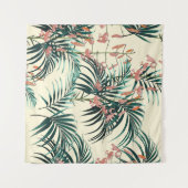 Tropischer Hintergrund mit Dschungel-Pflanze. Naht Wandteppich (Vorderseite (Horizontal))