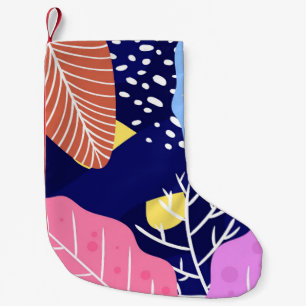 Tropischer Hintergrund mit Dschungel-Pflanze. Palm Kleiner Weihnachtsstrumpf