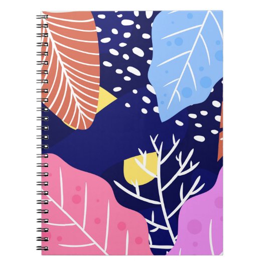 Tropischer Hintergrund mit Dschungel-Pflanze. Palm Notizblock (Vorderseite)