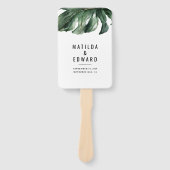 Tropischer Hochzeitsfan mit Wasserfarbe Fächer (Vorderseite)