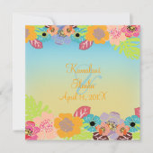 Tropischer Hochzeitsstrand Einladung (Vorderseite)