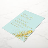 Tropischer Hochzeitsstrand mit handgezogenen Palme Folieneinladung (Gedreht)