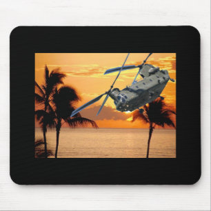 Tropischer Hubschrauber Mousepad
