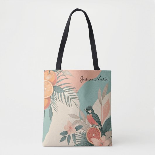 Tropischer Hummer mit Namen Tasche (Vorderseite)