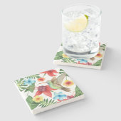 Tropischer Hummingbird 2 Steinuntersetzer (Seitenansicht)