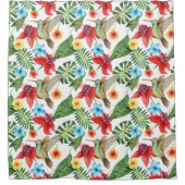 Tropischer Hummingvogel Duschvorhang (Vorderseite)