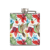 Tropischer Hummingvogel Flachmann (Rückseite)