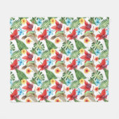 Tropischer Hummingvogel Fleecedecke (Vorderseite (Horizontal))