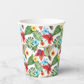 Tropischer Hummingvogel Pappbecher (Vorderseite)