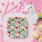 Tropischer Hummingvogel Pappteller (Party)