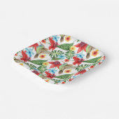 Tropischer Hummingvogel Pappteller (Gewinkelt)