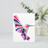 Tropischer Hummingvogel Postkarte (Stehend Vorderseite)