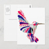 Tropischer Hummingvogel Postkarte (Vorne/Hinten)