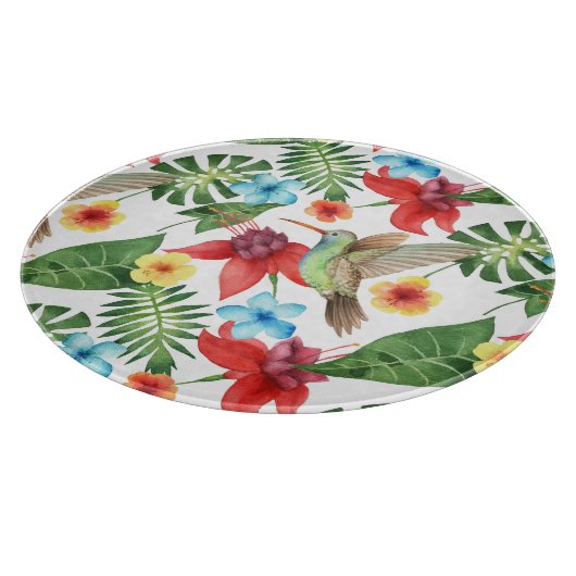 Tropischer Hummingvogel Schneidebrett (Ecke)