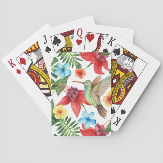Tropischer Hummingvogel Spielkarten (Rückseite)