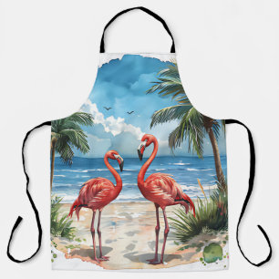 Tropischer Insel Flamingo Schürze