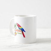 Tropischer Insel-Papagei Mauis Hawaii Kaffeetasse (Vorderseite Links)