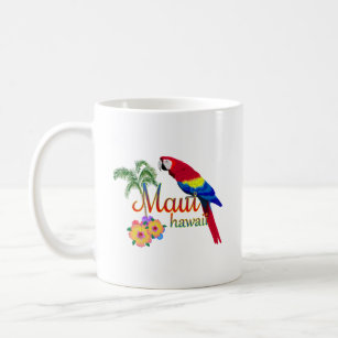 Tropischer Insel-Papagei Mauis Hawaii Kaffeetasse