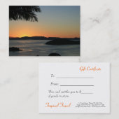 Tropischer Insel-Sonnenuntergang - Rabattkarte (Vorne/Hinten)