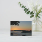 Tropischer Insel-Sonnenuntergang - Rabattkarte (Stehend Vorderseite)